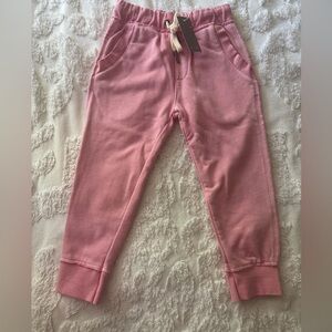 Miki Miette Kids Pink Sweatpants Joggers  2T ZIGGY Pockets Ankle Cuffs NWT